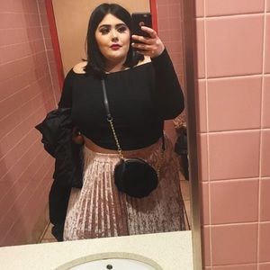 Target (A New Day) brand pink velvet skirt